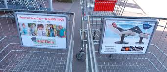 einkaufswagen werbung